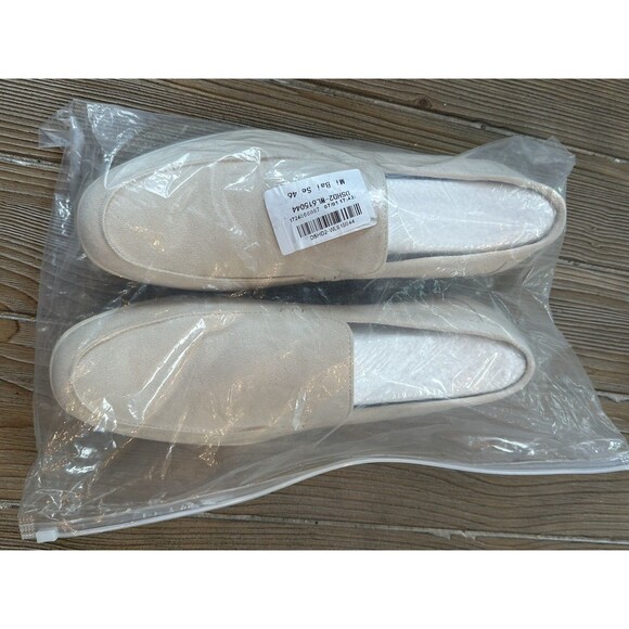 Old Money Men’s Suede Slip On Loafers With Bag Beige Size 13/46 - Picture 6 of 7